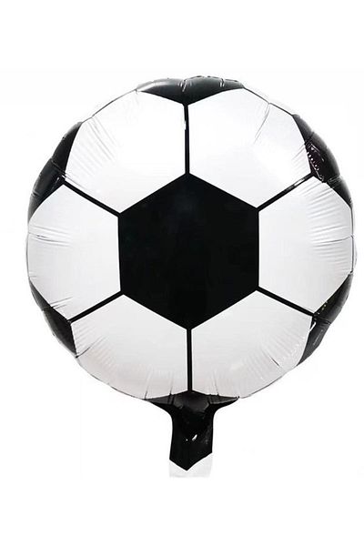 Deniz Party Store 18/45 CM Black and White Foil Football Ball - 1 Piece