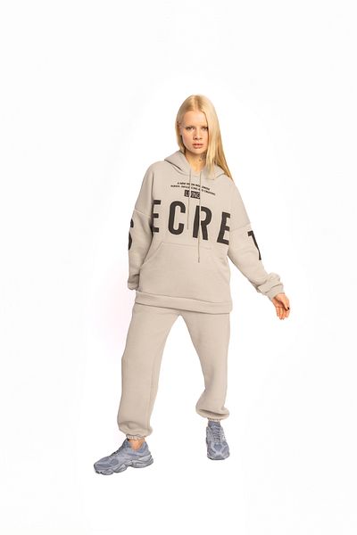 ConfiAble Gray Secret Oversize Unisex Tracksuit Set