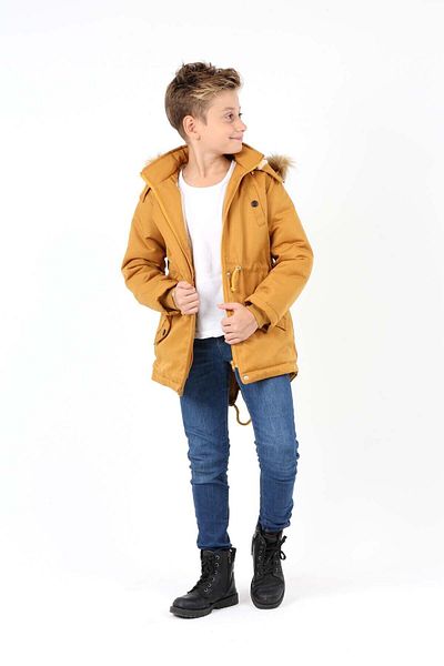 Jannock Boy's Water and Windproof Fur Lined Removable Hooded Jacket Coat