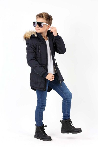 Jannock Boy's Water and Windproof Fur Lined Long Coat