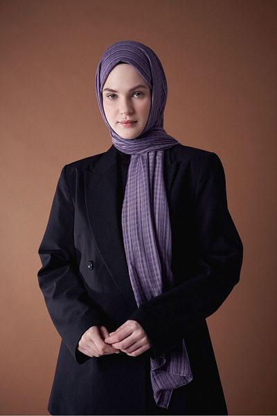 Modakaşmir Misto Cotton Series Shawl Purple