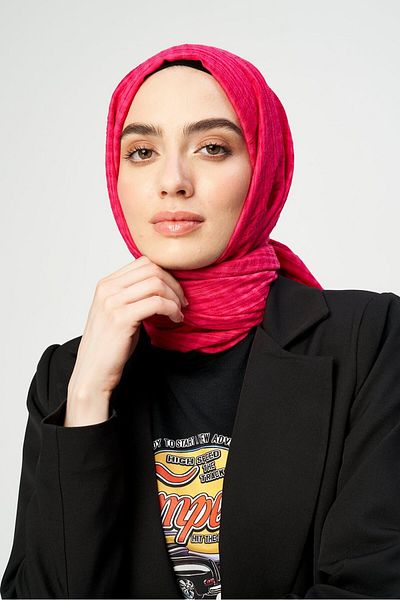 Modakaşmir Misto Cotton Series Shawl Fuchsia