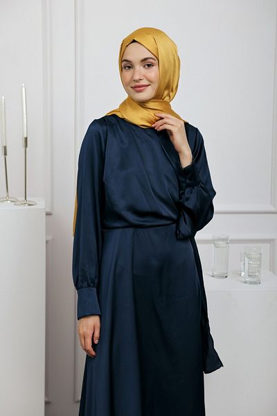 Modakaşmir Devore Satin Series Shawl Pumpkin
