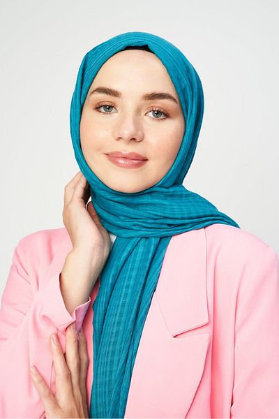 Modakaşmir ميستو سلسلة القطن شال الترامارين
