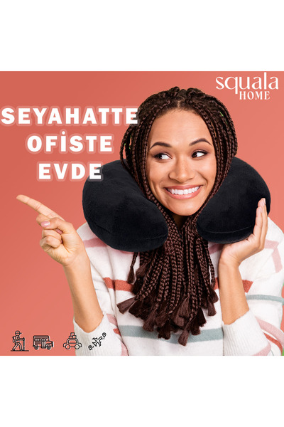 Wellmop Seyahat Boyun Yastığı Orijinal Boncuk Silikon