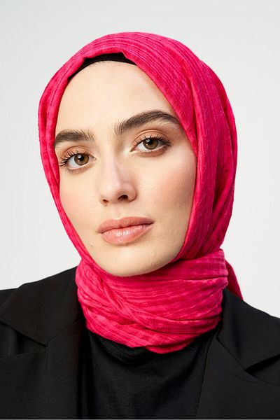 Modakaşmir Misto Cotton Series Shawl Fuchsia