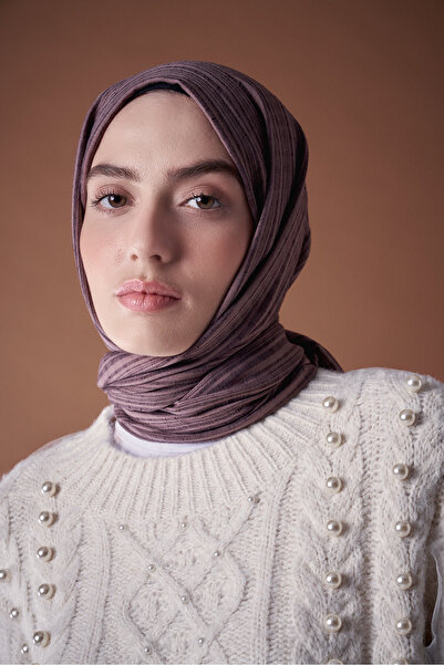 Modakaşmir Misto Pamuk Serisi Şal Tozlu Kahve