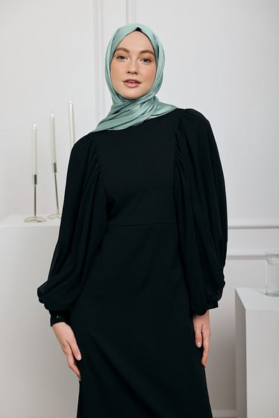 Modakaşmir Шал Devore Satin Series, аква зелен