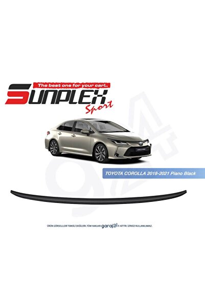 SUNPLEX Toyota Corolla 2019-2023 Spoiler Piano Black(Enjeksiyon Baskı)