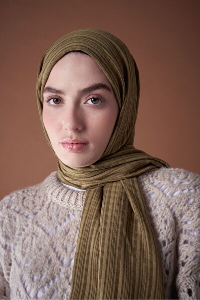 Modakaşmir Misto Pamuk Serisi Şal Yağ Yeşili