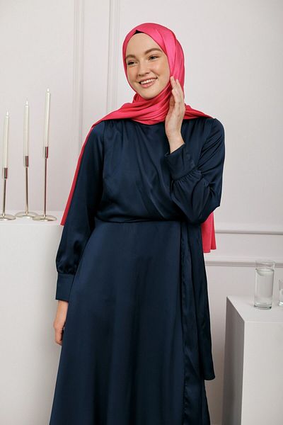 Modakaşmir Şal din seria Devore Satin Fuchsia