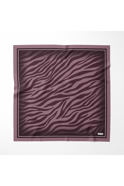 AKİPEK Büyük Zebra Motif Desen Gül Kurusu Kadın Tesettür Giyim Kadın Eşarp