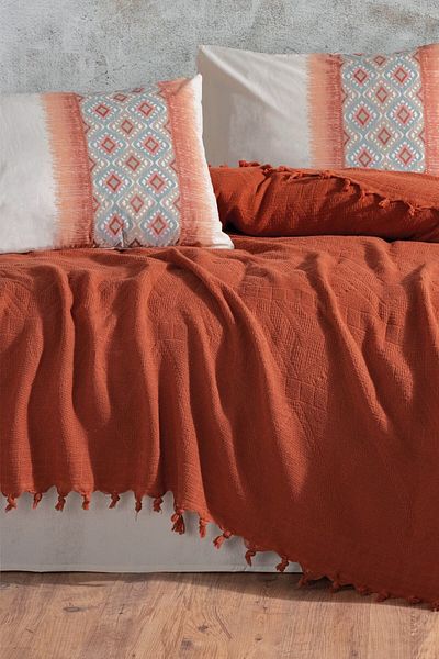 Cotton Box Двоен жакардов комплект за пике Papina Cinnamon