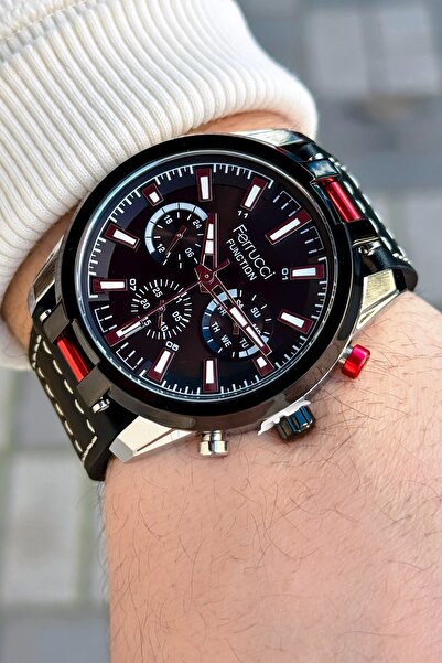 Ferrucci Function FCF.03286FK.01 Deri Kordon Erkek Kol Saati