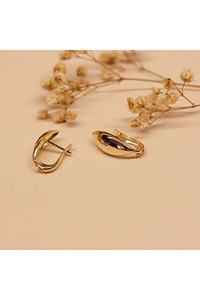 TAHAN MÜCEVHERAT Taşsız Oval J Küpe