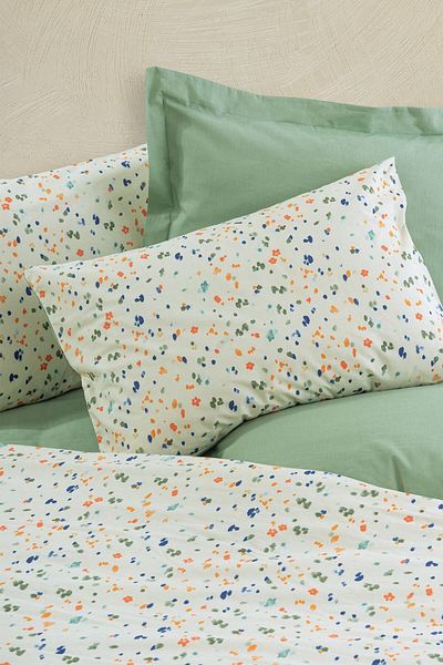 Cotton Box Σετ Παπλωματοθήκη Μονή Lola Green