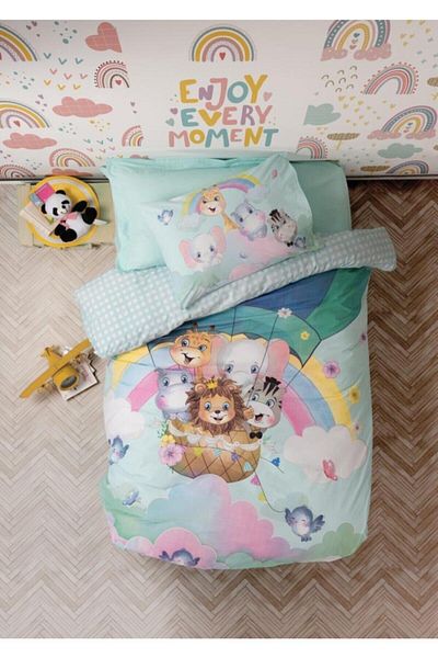 Cotton Box Set husă pilotă Young Ranforce Animale drăguțe Mint