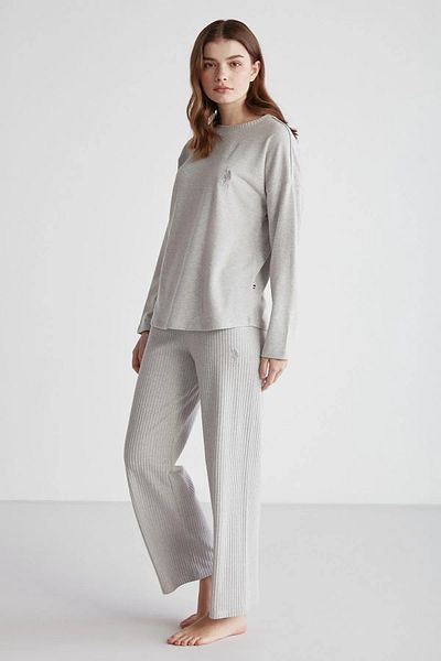 U.S. Polo Assn. US POLO LICENSED BICYCLE COLLAR THERMAL LONG SLEEVE WOMEN'S PAJAMAS SET 16954
