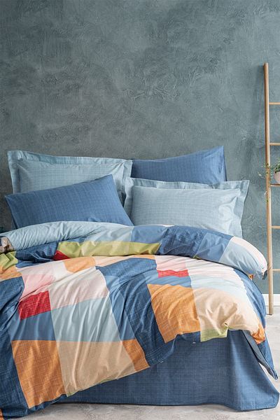 Cotton Box Set cuvertură de pilota unică modernă Cozy Blue
