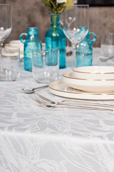 Cotton Box Τραπεζομάντιλο Jacquard Carefree Lavinia White 155x220