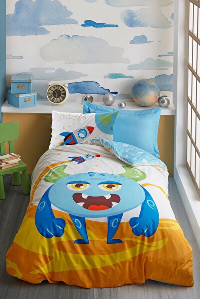 Cotton Box Junior Tek Kişilik Nevresim Takımı Giant Mavi