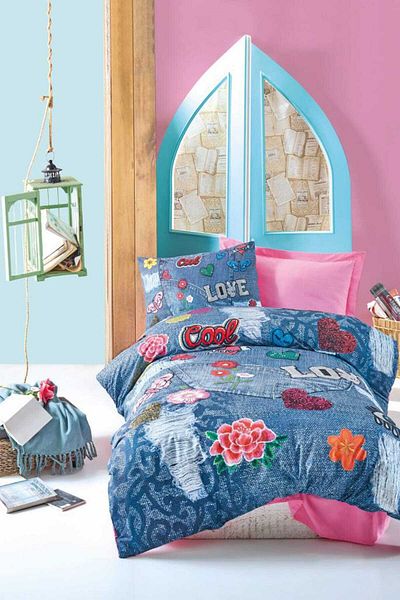 Cotton Box Single Ranforce Young Duvet Cover Set - Kelly