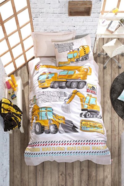 Cotton Box Junior Single Duvet Cover Set Track - Turquoise