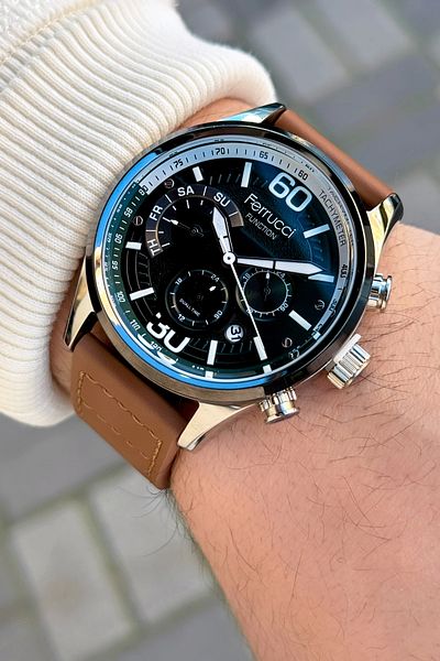 Ferrucci Function FCF.03279FK.05 Leather Cord Men's Wristwatch