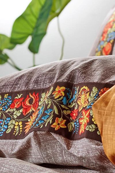Cotton Box Двоен комплект завивки Folk Art Mink