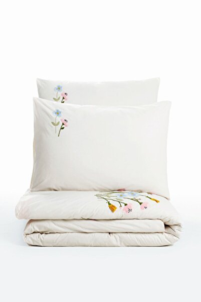 Cotton Box Двоспальний комплект постільної білизни Ranforce з вишивкою Delbin Pink