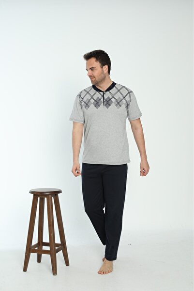 Ayans Pijama Summer Cotton Combed Men's Pajama Set