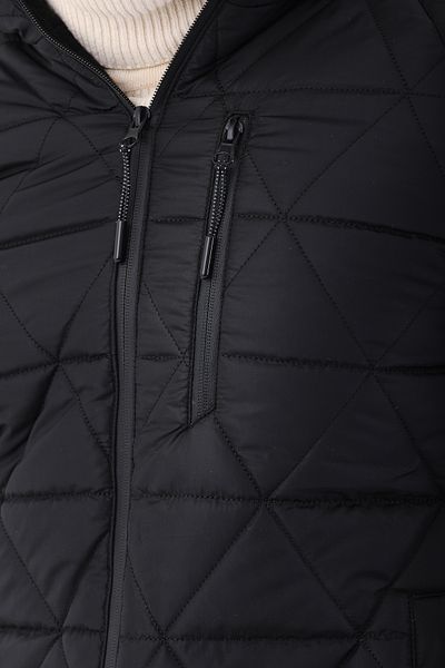 ROBA MEN Men's Quilted Hooded, Inner Fleece, Water and Windproof Winter Sports Coat RBM-105