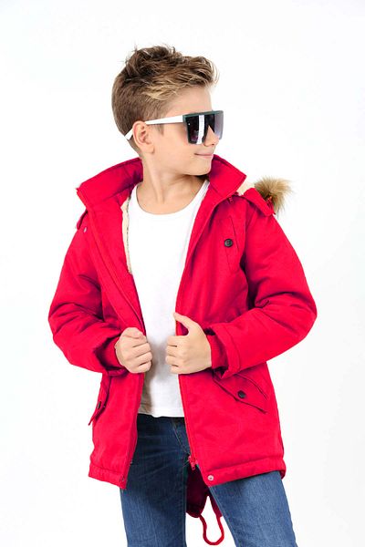 Asortik Kids Boy's Removable Hooded Waterproof Down Coat