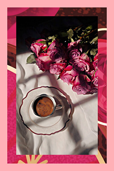 Mim and More Rose Turkish Delight Turkish Coffee, Güllü Lokum Aromalı Türk Kahvesi, 200 gr