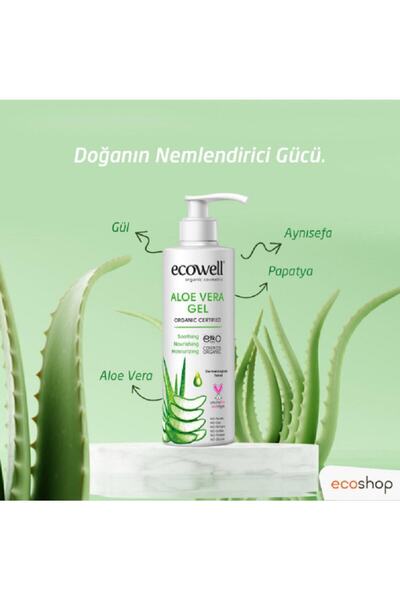 Ecowell Organik Aloe Vera Jel 200 Ml + Ilaç Saklama Kutusu Hediye