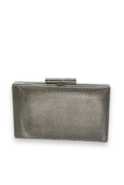 Biçanta أنثراسايت رمادي اللون الليزر منقوشة مساء حقيبة مساء حقيبة الزفاف المش...