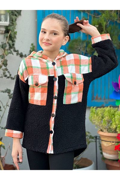 Asortik Kids Tunica de pluș cu glugă pentru fetiță