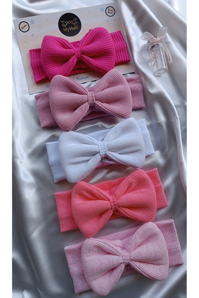 MyHubi 5-Piece Combination (Boxed) Handmade Baby Girl Grand Bandana