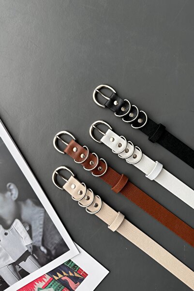 LİA KEMER حزام خصر بإبزيم فضي مكون من 4 قطع، حزام خصر، حزام فستان، حزام بنطلون