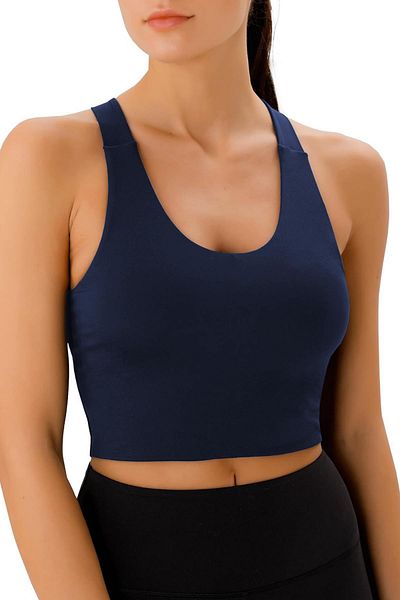 GHASSY CO. Women's Cross Back Detailed Yoga Exercise Fitness Sports Bra Crs001