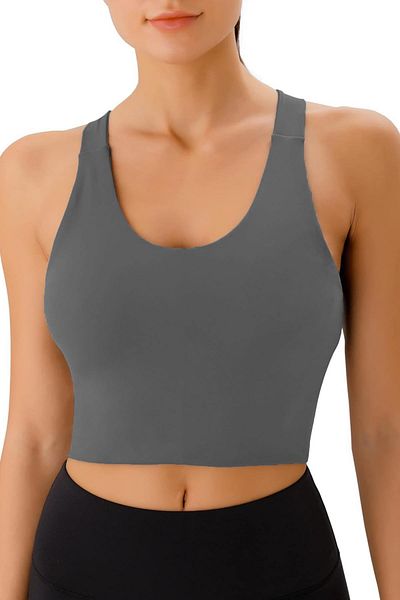 GHASSY CO. Women's Cross Back Detailed Yoga Exercise Fitness Sports Bra Crs001