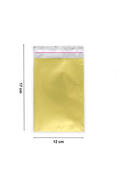 reprodesign 12X17 Gold Luxury Banded Matte Metalized Gift Package (50 Pcs)