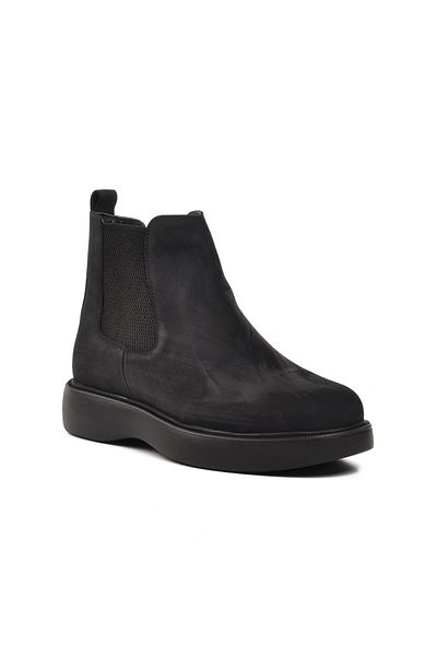 AYAKMOD 77188 Black Nubuck Genuine Leather Men's Boots