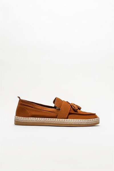 Elle Shoes Tan Leather Men's Espadrille