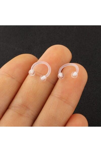 Bylin Bioplastik At Nalı Piercing - Halka Çapı 8 Mm - 1 Adet