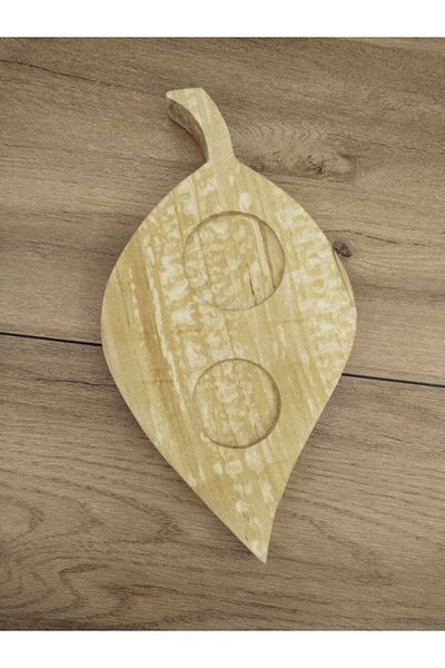 Redwood Wooden Leaf Presentation Tray, Tea - Coffee Tray, Leaf Presentation Tray