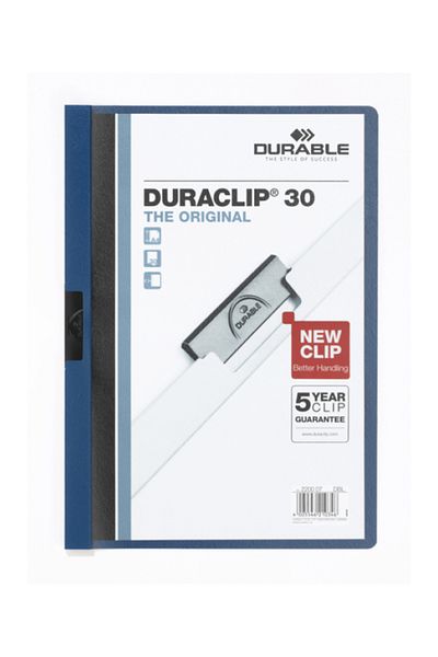 Dağtaş Kırtasiye Durable 2200 Duraclip 30 25 Page Capacity Compressed File Dark Blue Color