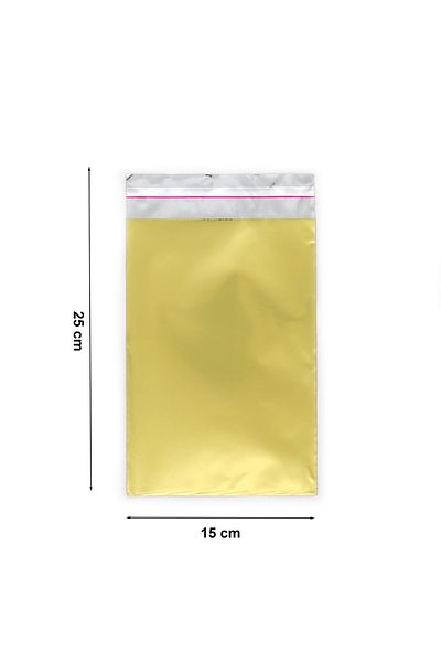 reprodesign 15X25 Gold Luxury Banded Matte Metalized Gift Package (10 Pcs)