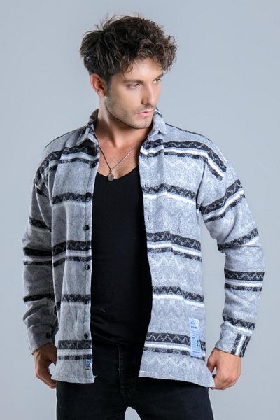Stilkombin Зимна риза с шарки Oversize MAR Over20-40283