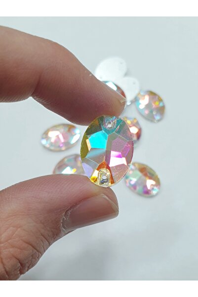 CRYSTALSHOP Кристален шивашки камък - 13*18 мм овален Джанджан (50 бр.)